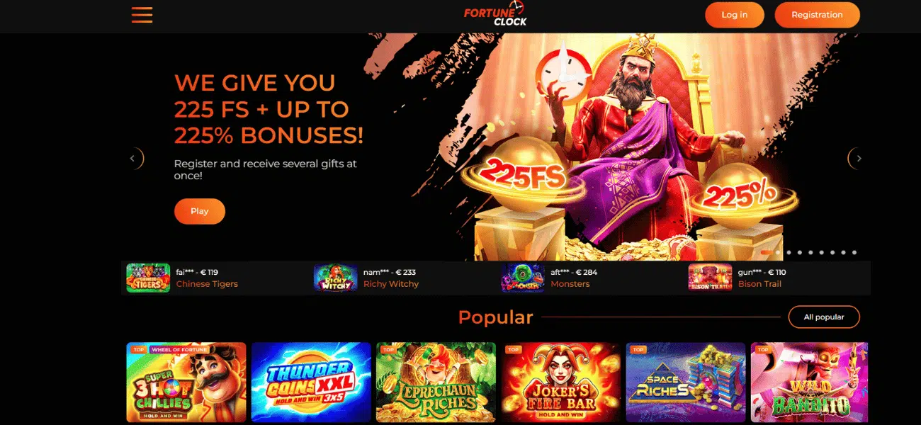 fortune clock casino review