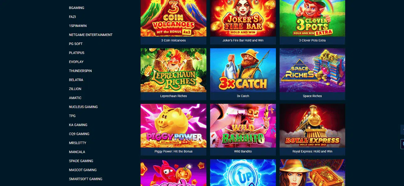 maximum casino slot selection