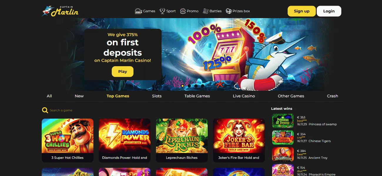 captain marlin casino review