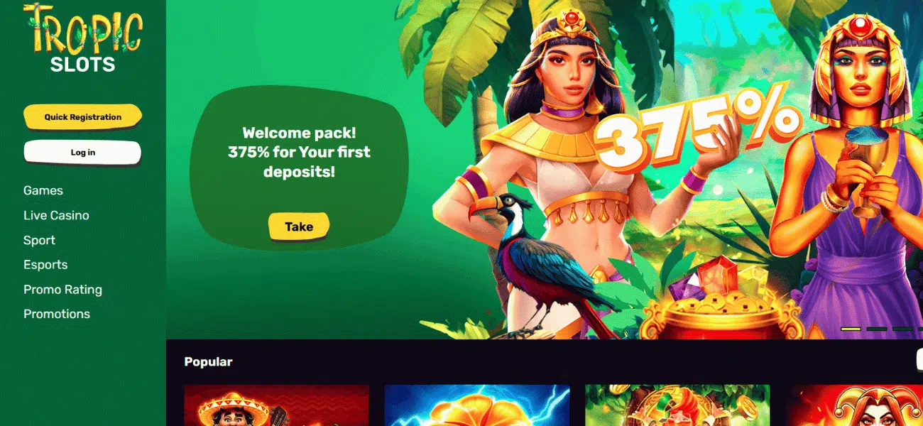 tropic slots casino review