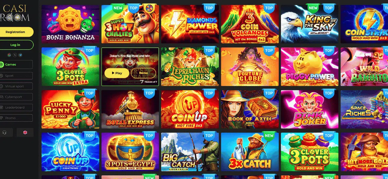 casiroom casino slots lobby
