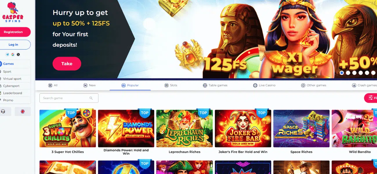 casper spins casino review