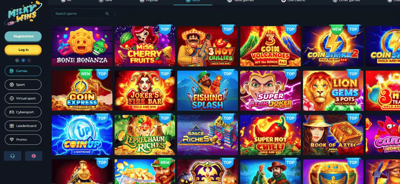 milky wins casino slots