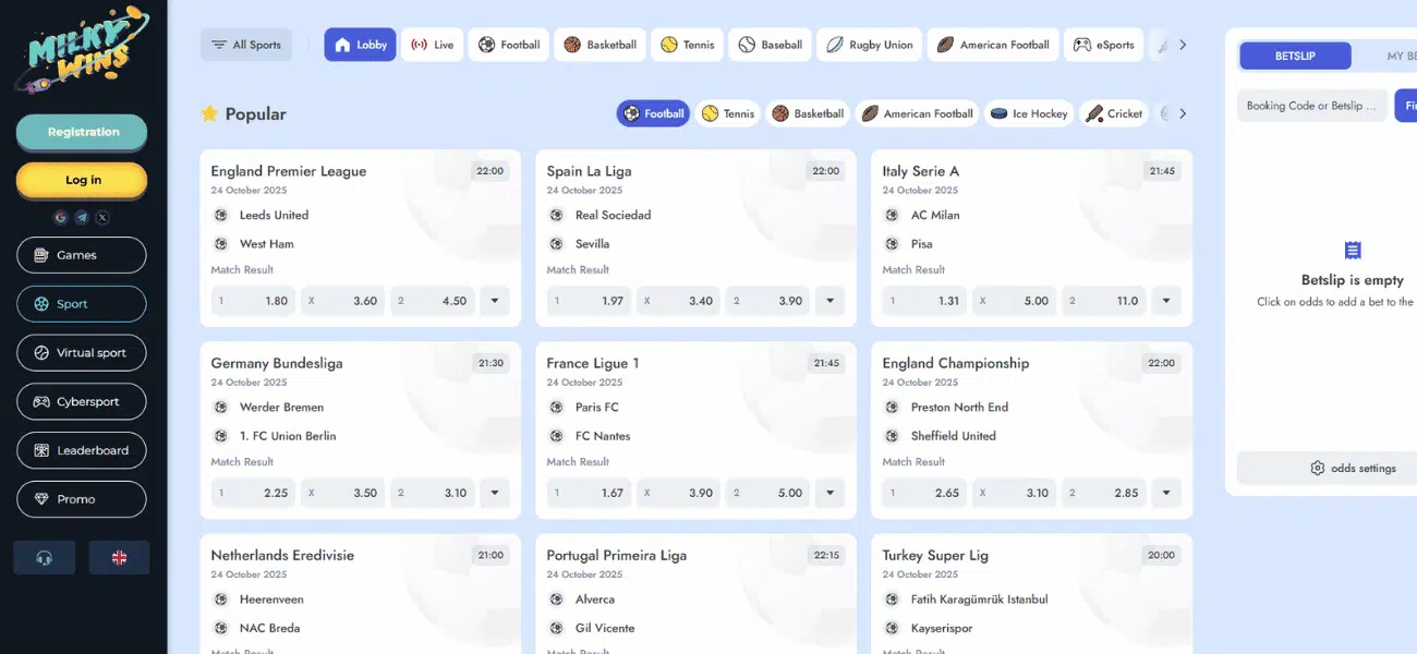 milky wins sportsbook overview
