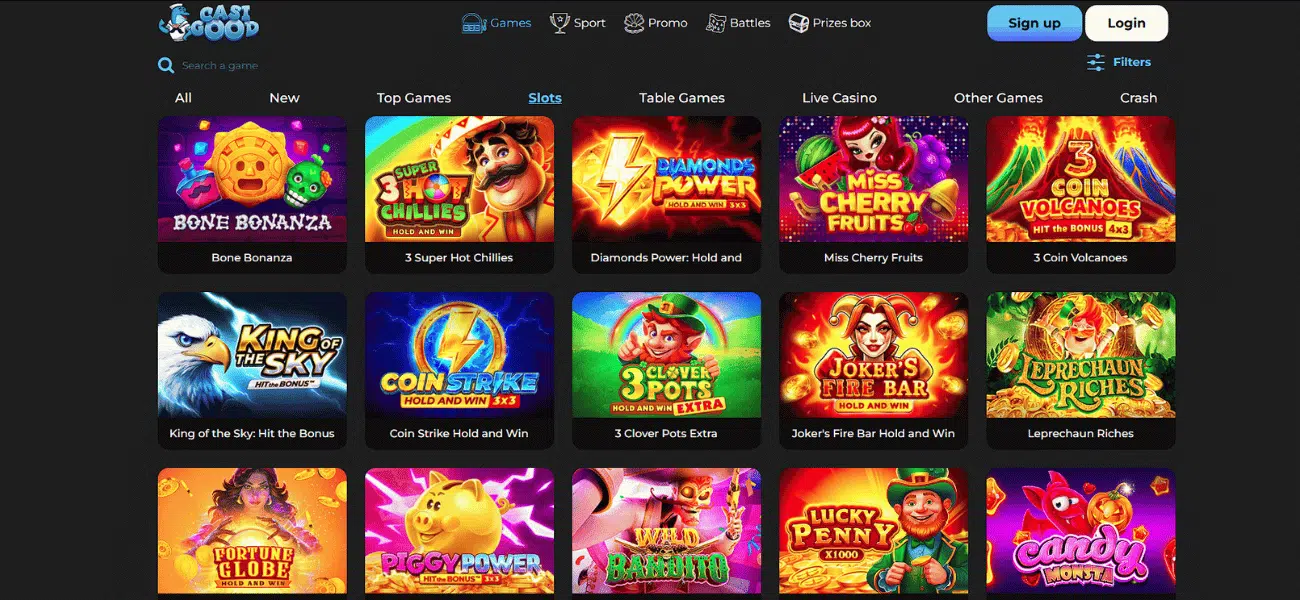 casigood casino slots lobby