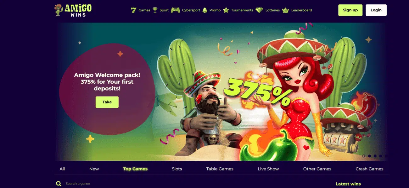 amigo wins casino review