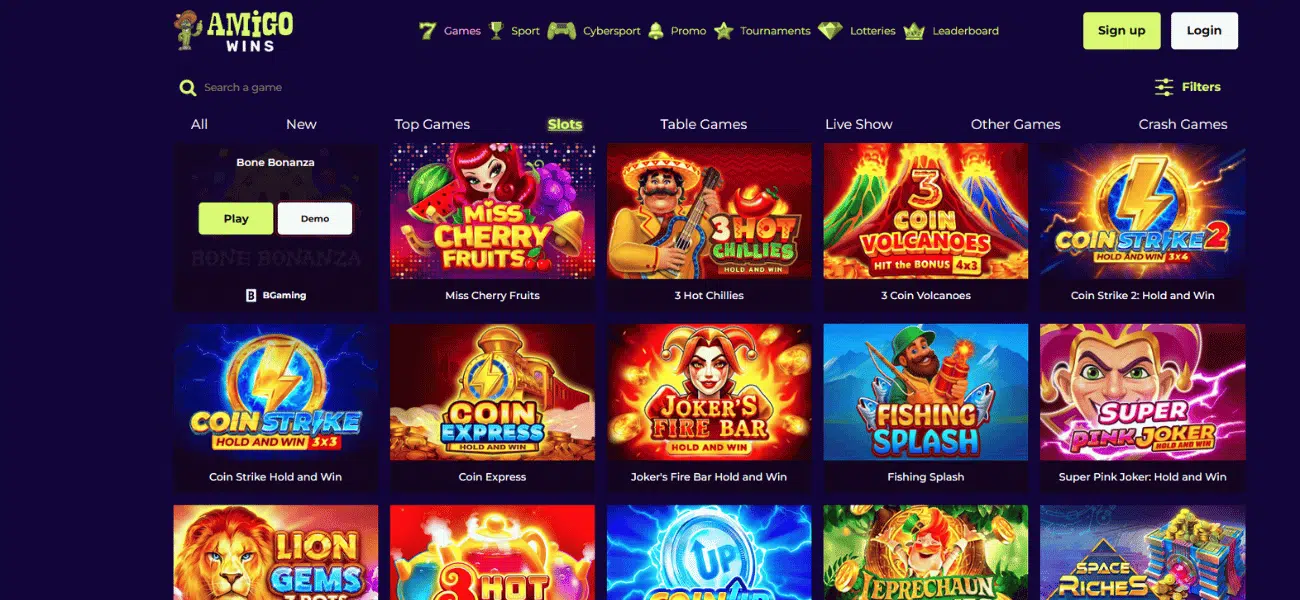 amigo wins casino slots