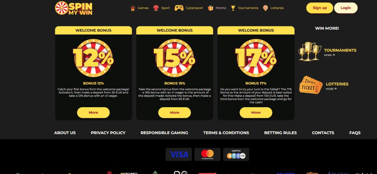 spin my win casino promotions