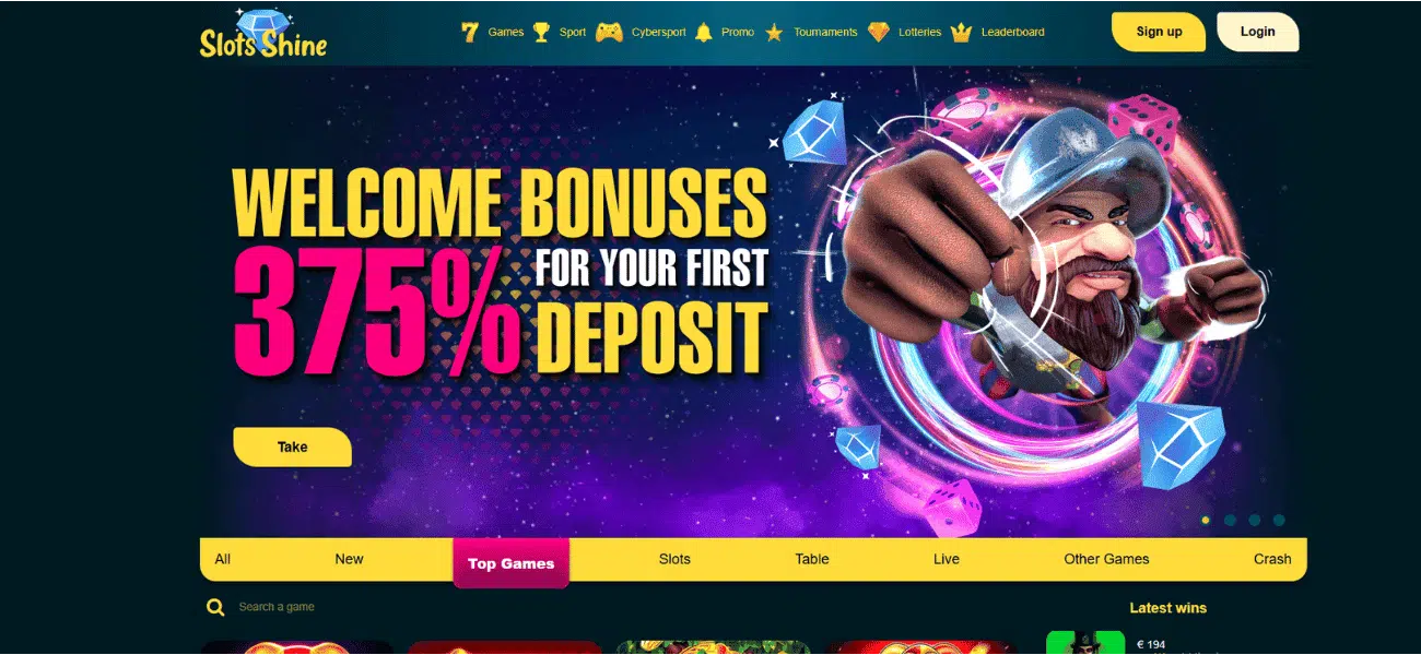 slots shine casino review