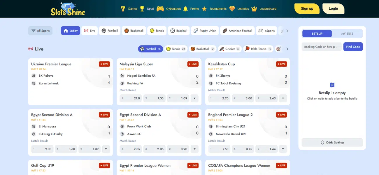slots shine sportsbook overview