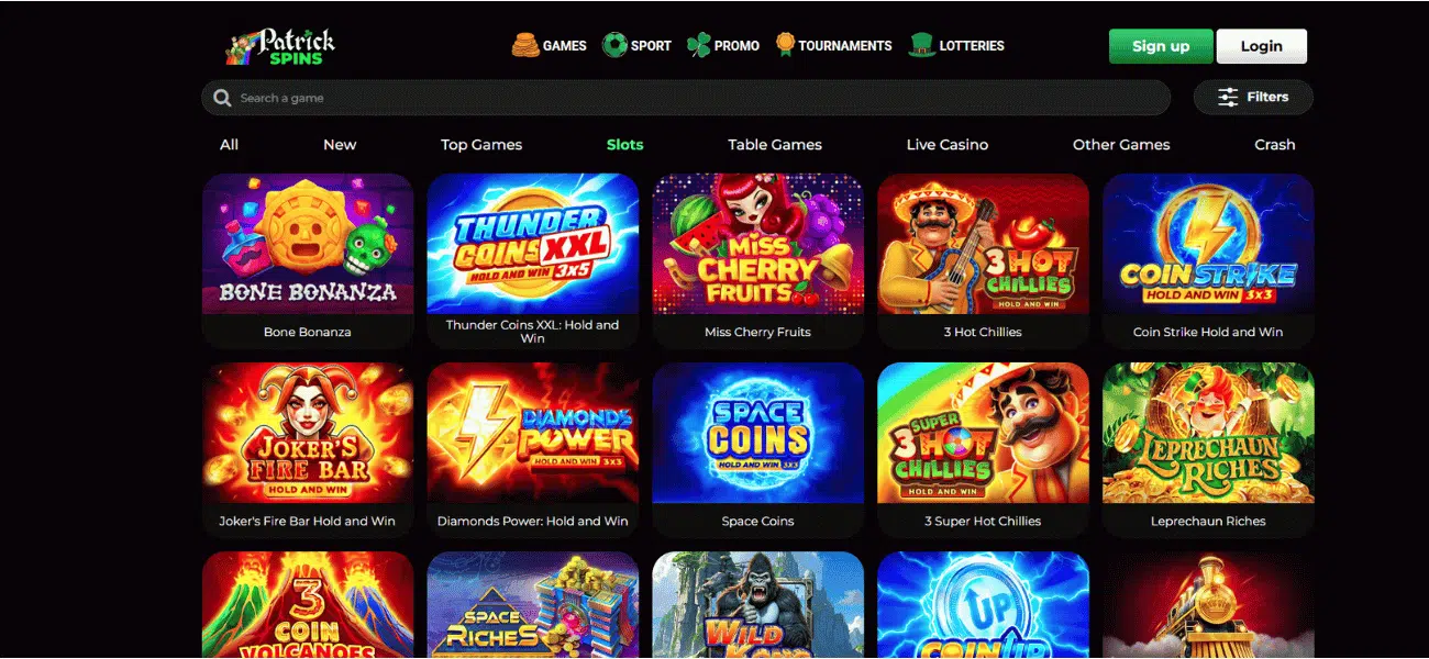 patrick wins casino slot games