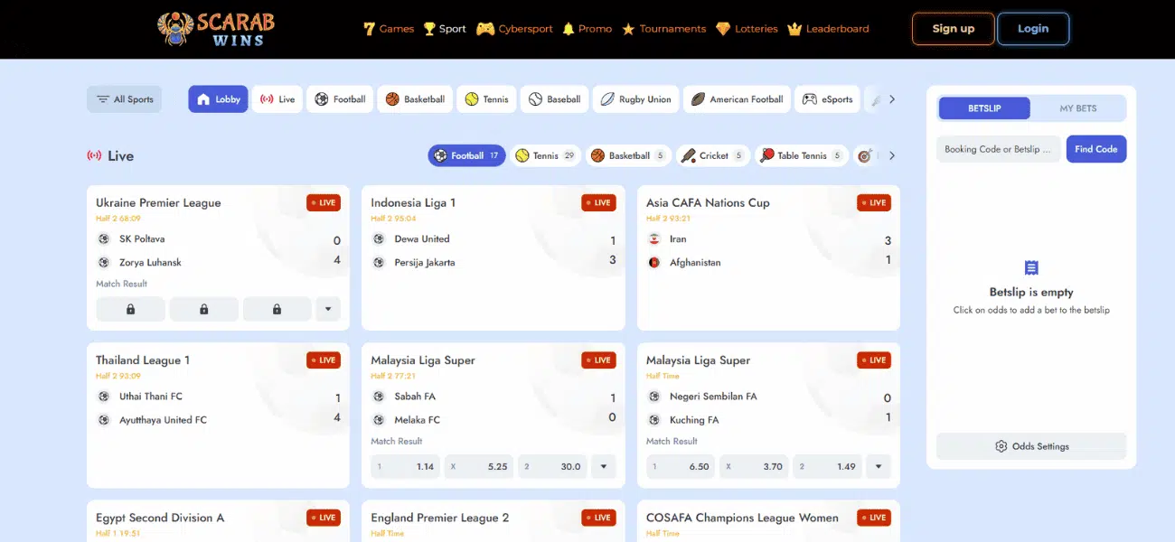 scarab wins sportsbook overview
