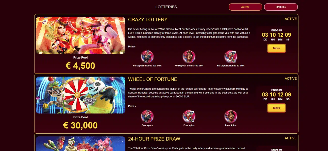 twister wins casino lotteries