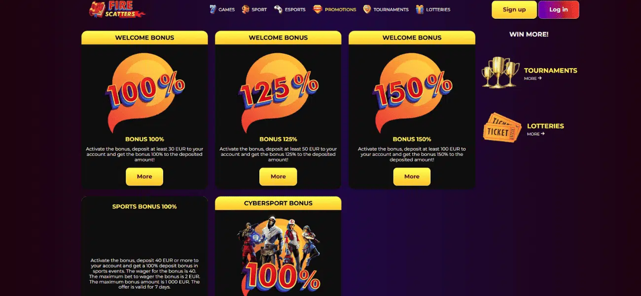fire scatters casino promotions