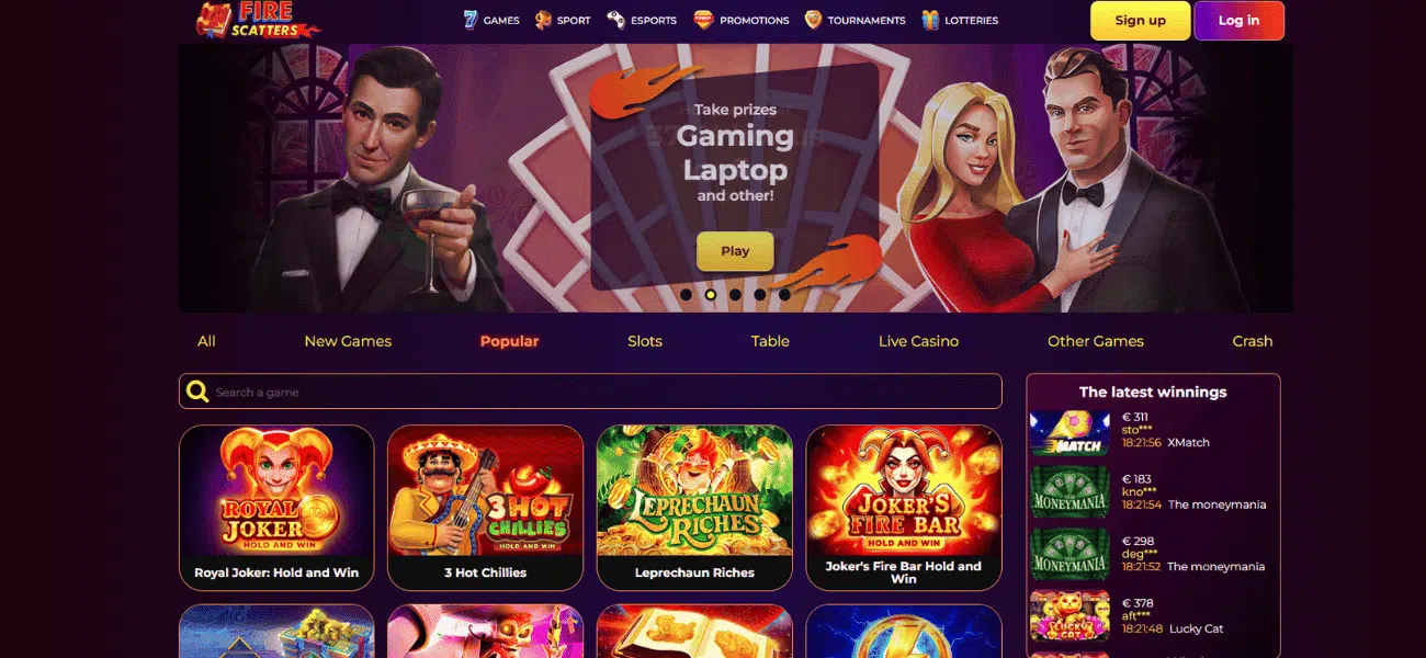 fire scatters casino review