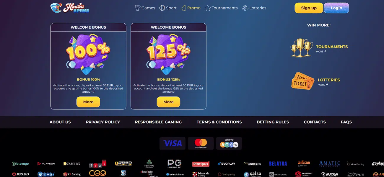 hawaii spins casino promotions
