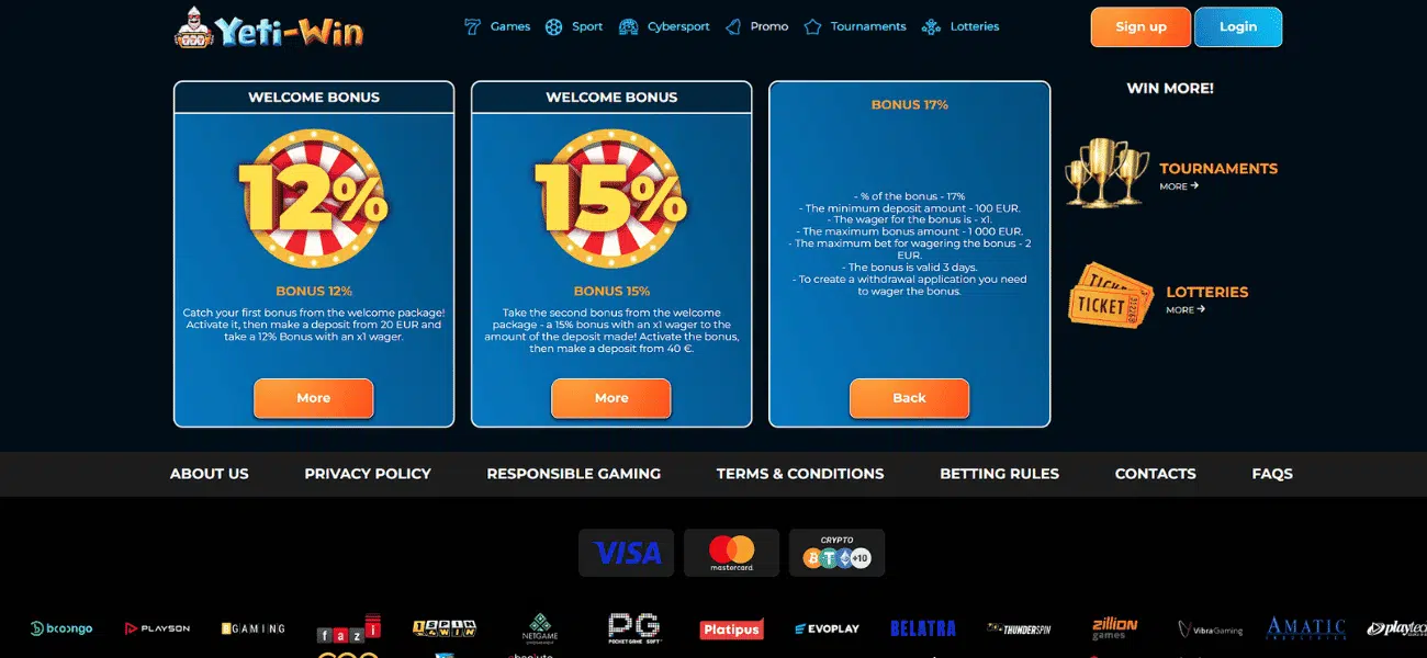 yeti win casino promotions