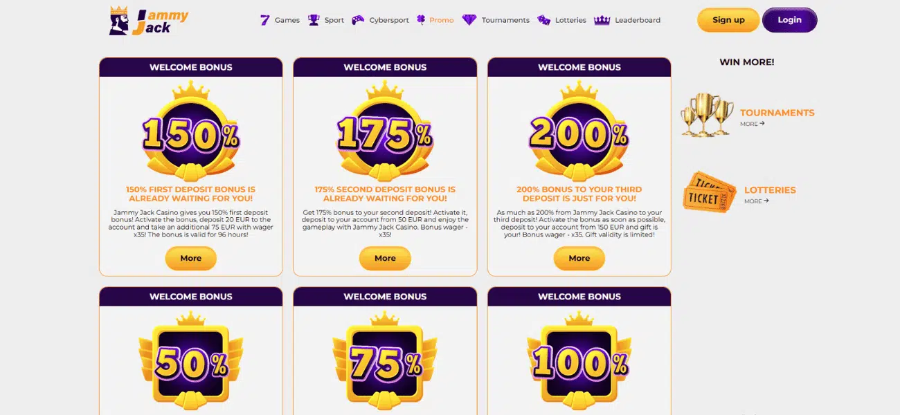 jammy jack casino promotions