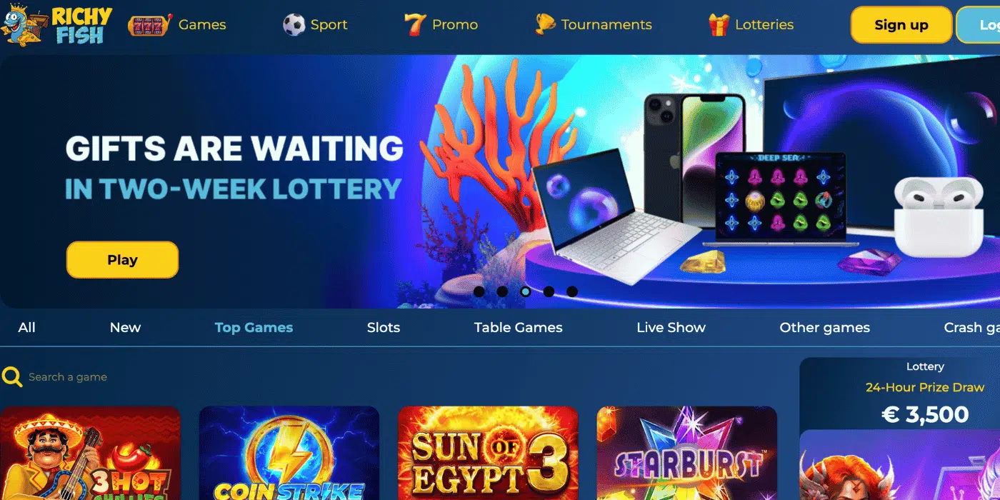 richy fish casino review