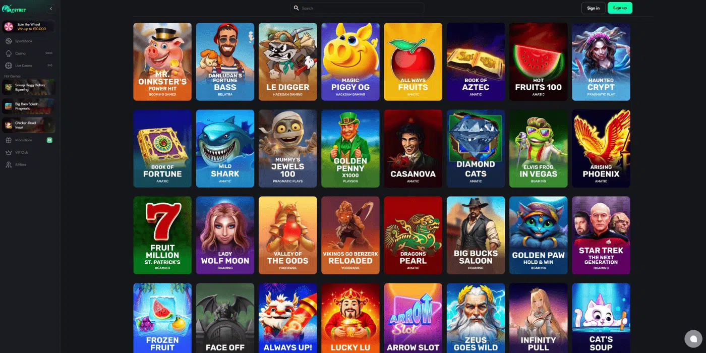 mystbet casino slots