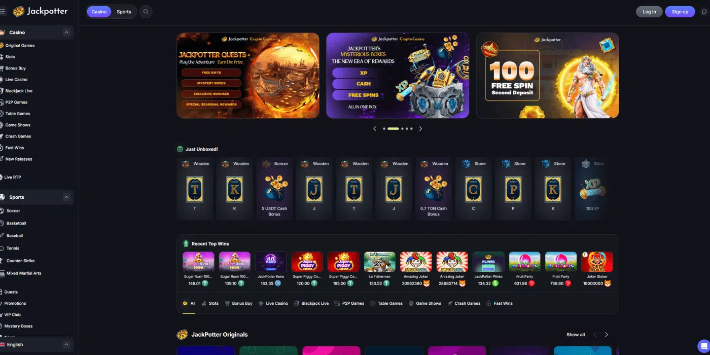 jackpotter casino review