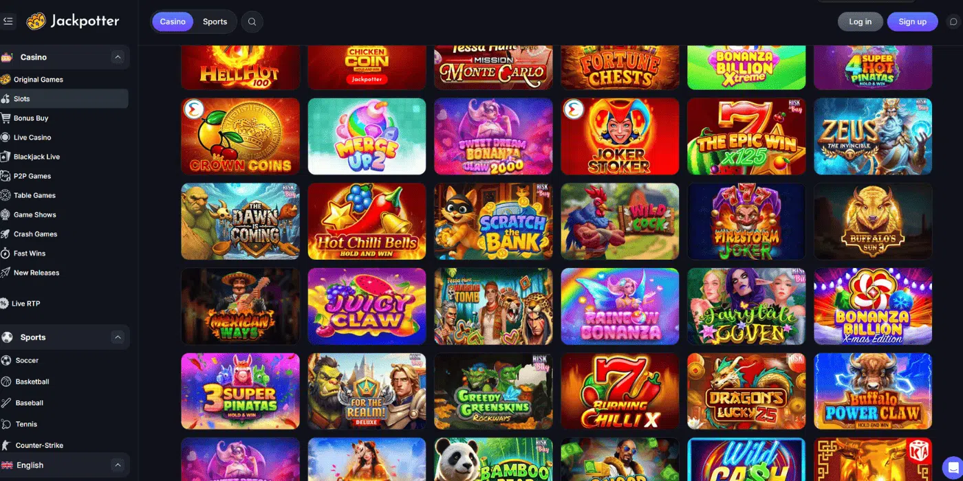 jackpotter casino slots